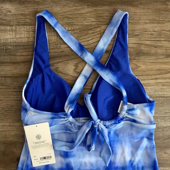 HP 💕 BOGO NWT Athleta Plunge Tankini A-C Blue Tie Dye - Picture 7 of 12